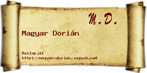 Magyar Dorián névjegykártya