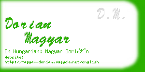 dorian magyar business card